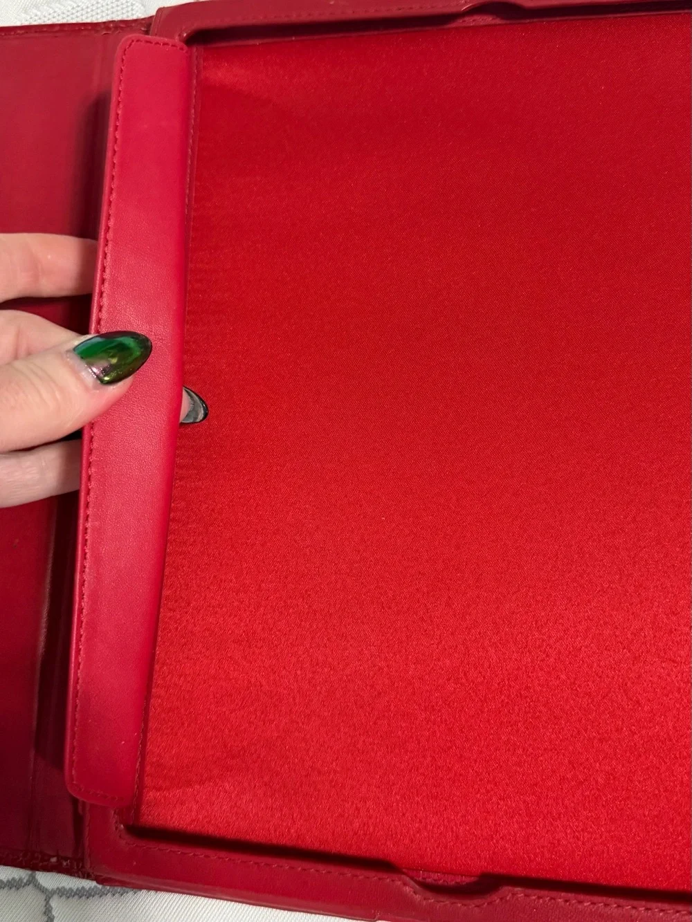 Coach glossy red